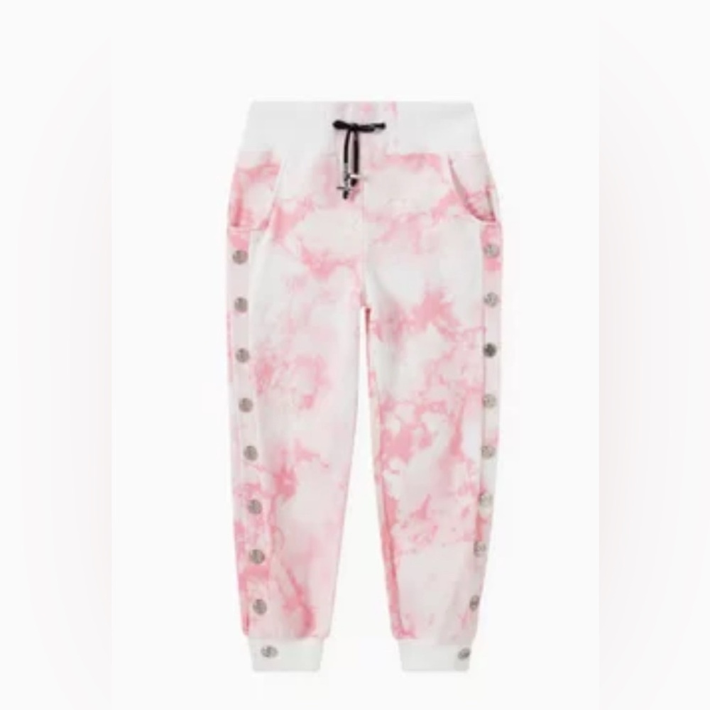 BALMAIN Marbled Button Sweatpants in Fleece